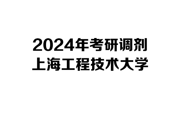 上海工程技術(shù)大學(xué)2024年考研調(diào)劑信息-設(shè)計135700